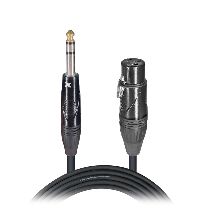 50 Ft. Balanced 1/4" TRS-M to XLR3-F High Performance Audio Cable