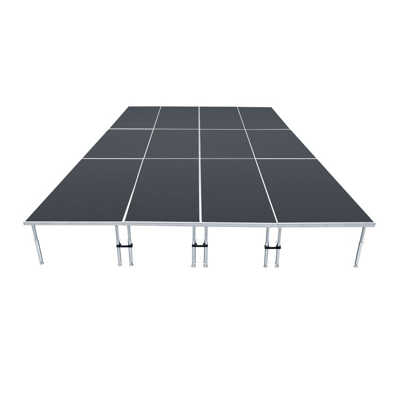 ProX StageQ 12-Stage Package | 16Ft X 24Ft Total Stage Area | Adjustable 28 Inch to 48 Inch Height