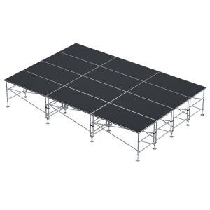 ProX StageQ 12-Stage Z-Frame Package 16Ft X 24Ft Total Platform Area Adjustable 3 to 5-feet Height