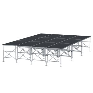 ProX StageQ 12-Stage Z-Frame Package 16Ft X 24Ft Total Platform Area Adjustable 3 to 5-feet Height - Image 2