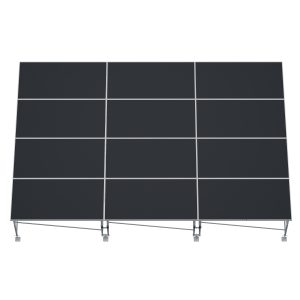 ProX StageQ 12-Stage Z-Frame Package 16Ft X 24Ft Total Platform Area Adjustable 3 to 5-feet Height - Image 4