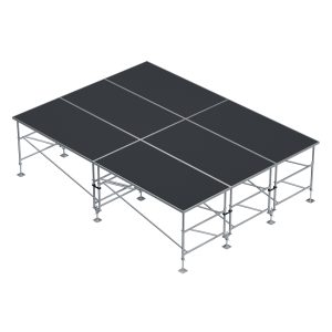 ProX StageQ 6-Stage Z-Frame Package 12Ft X 16Ft Total Platform Area Adjustable 3 to 5-feet Height