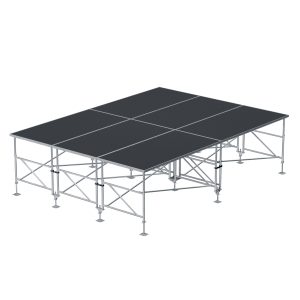ProX StageQ 6-Stage Z-Frame Package 12Ft X 16Ft Total Platform Area Adjustable 3 to 5-feet Height - Image 2