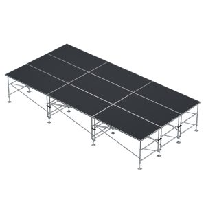 ProX StageQ 9-Stage Z-Frame Package 12Ft X 24Ft Total Platform Area Adjustable 3 to 5-feet Height