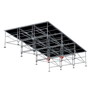 ProX StageQ 9-Stage Z-Frame Package 12Ft X 24Ft Total Platform Area Adjustable 3 to 5-feet Height - Image 3