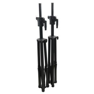 6' Ft Twin Pack Professional Telescoping Crank Up Speaker Stand Set with Carrying Bag Black Finish - Image 6