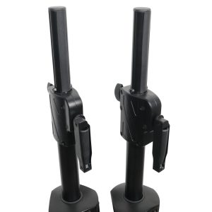 6' Ft Twin Pack Professional Telescoping Crank Up Speaker Stand Set with Carrying Bag Black Finish - Image 7