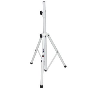 White Heavy-Duty All Metal Speaker Tripod Stand Set of 2, 4-7 ft. (44"-84") Cloud Series - Image 4