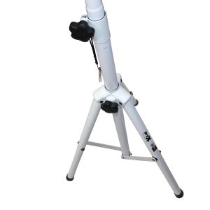 White Heavy-Duty All Metal Speaker Tripod Stand Set of 2, 4-7 ft. (44"-84") Cloud Series - Image 6