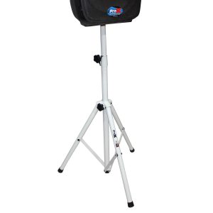 White Heavy-Duty All Metal Speaker Tripod Stand Set of 2, 4-7 ft. (44"-84") Cloud Series - Image 8