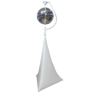 White 20" Mirror Ball Free-Standing Hook with 1 RPM Motor - Image 11