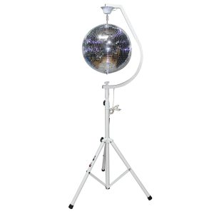 White 20" Mirror Ball Free-Standing Hook with 1 RPM Motor - Image 4