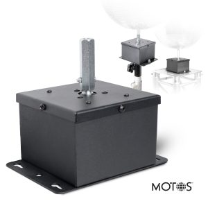 MOTOS Universal Upright Mirror Ball Oscillating 1RPM Motor - Mounts up to 30" Mirror Balls Black Finish