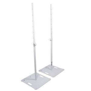 POLARIS Portable Speaker and Lighting Dual Stand Kit with Base Plate, Telescoping Pole, and Carry Bags - White Finish - Image 4