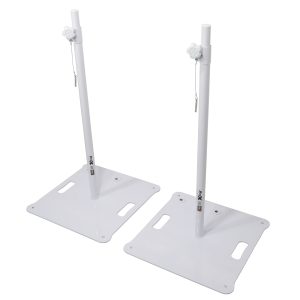 POLARIS Portable Speaker and Lighting Dual Stand Kit with Base Plate, Telescoping Pole, and Carry Bags - White Finish - Image 5