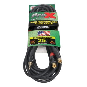25 Ft. Unbalanced 1/8" (3.5mm) Mini TRS-M to Dual RCA-M High Performance Audio Cable - Image 3