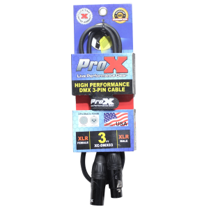 3 Ft. DMX XLR3-M to XLR3-F High Performance Cable - Image 3