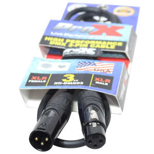 3 Ft. DMX XLR3-M to XLR3-F High Performance Cable - Image 2