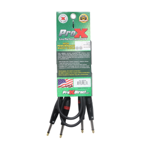 5 Ft. Unbalanced Dual 1/4" TS-M to Dual 1/4" TS-M High Performance Audio Cable - Image 4