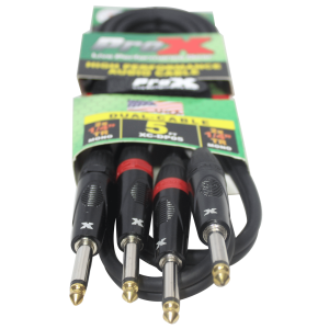 5 Ft. Unbalanced Dual 1/4" TS-M to Dual 1/4" TS-M High Performance Audio Cable - Image 2