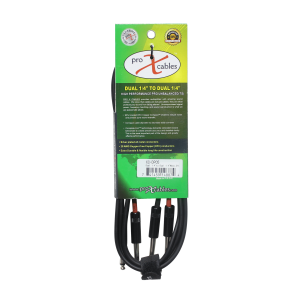 5 Ft. Unbalanced Dual 1/4" TS-M to Dual 1/4" TS-M High Performance Audio Cable - Image 6