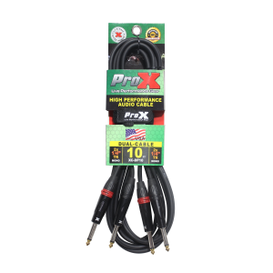 10 Ft. Unbalanced Dual 1/4" TS-M to Dual 1/4" TS-M High Performance Audio Cable - Image 3