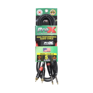 5 Ft. Unbalanced Dual 1/4" TS-M to Dual RCA-M High Performance Audio Cable - Image 4