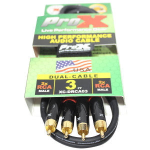 3 Ft. Unbalanced Dual RCA-M to Dual RCA-M High Performance Audio Cable - Image 2