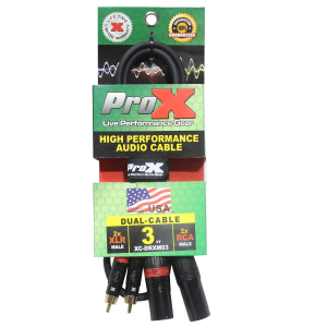 3 Ft. Unbalanced Dual RCA-M to Dual XLR3-M High Performance Audio Cable - Image 3