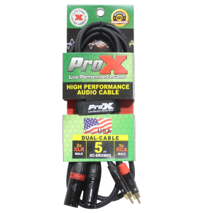 5 Ft. Unbalanced Dual RCA-M to Dual XLR3-M High Performance Audio Cable - Image 3