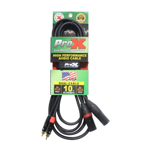 10 Ft. Unbalanced Dual RCA-M to Dual XLR3-M High Performance Audio Cable - Image 3