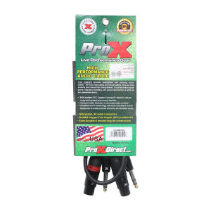 3 Ft. Balanced Dual 1/4" TRS-M to Dual XLR3-F High Performance Audio Cable - Image 4