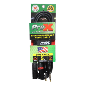 5 Ft. Balanced Dual 1/4" TRS-M to Dual XLR3-M High Performance Audio Cable - Image 3