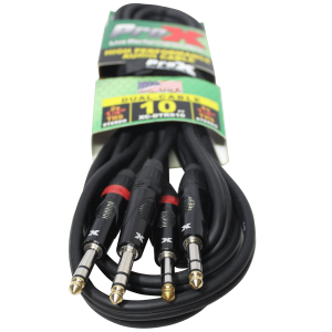 10 Ft. Balanced Dual 1/4" TRS-M to Dual 1/4" TRS-M High Performance Audio Cable - Image 2