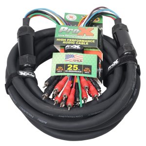 25 ft 10 RCA Channel + 3 Power Cable for Marine and Car Audio - Medusa Style Cable - Image 5
