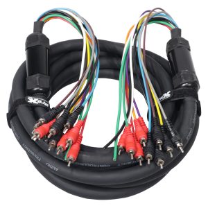 25 ft 10 RCA Channel + 3 Power Cable for Marine and Car Audio - Medusa Style Cable - Image 6