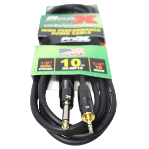 10 Ft. Unbalanced TRS-M Mini 1/8" to TS-M High Performance Audio Cable - Image 2
