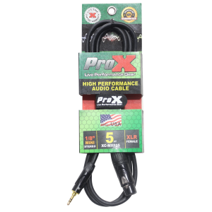 5 Ft. Unbalanced 3.5mm TRS-M Mini to XLR3-F High Performance Audio Cable - Image 3