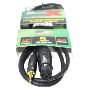 5 Ft. Unbalanced 3.5mm TRS-M Mini to XLR3-F High Performance Audio Cable - Image 2