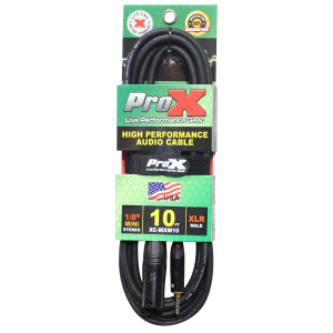 10 Ft. Unbalanced 1/8" (3.5mm) TRS-M Mini to XLR3-M High Performance Audio Cable - Image 3