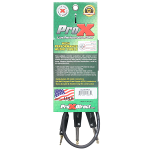 3 Ft. Unbalanced 3.5mm. Mini-TRS to Dual TS-M High Performance Audio Y Cable - Image 4