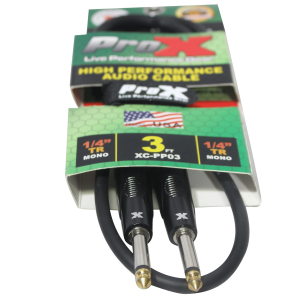 3 Ft. Unbalanced 1/4" TS-M to 1/4" TS-M High Performance Audio Cable - Image 2