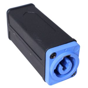 PowerKon cable Coupler Adapter Blue Power In to Gray Power Out - Image 5