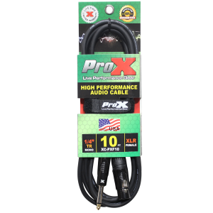 10 Ft. Unbalanced 1/4" TS to XLR3-F High Performance Audio Cable - Image 3