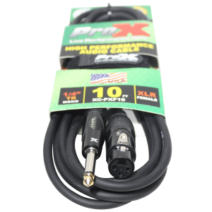10 Ft. Unbalanced 1/4" TS to XLR3-F High Performance Audio Cable - Image 2