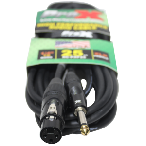 25 Ft. Unbalanced 1/4" TS to XLR3-F High Performance Audio Cable - Image 2