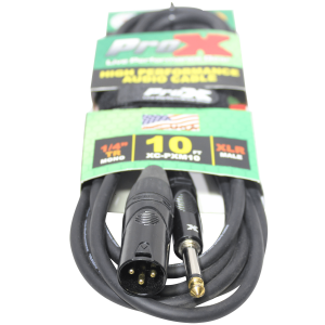 10 Ft. Unbalanced 1/4" TS-M to XLR3-M High Performance Audio Cable - Image 2