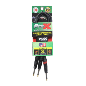 3 Ft. 1/4" TS-M to Dual 1/4" TS-M High Performance Audio Cable - Image 3