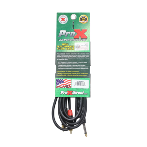 10 Ft. Unbalanced 1/4" TS-M to Dual RCA-M High Performance Audio Y Cable - Image 4