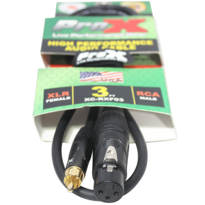 3 Ft. Unbalanced RCA to XLR-F High Performance Audio Cable - Image 2